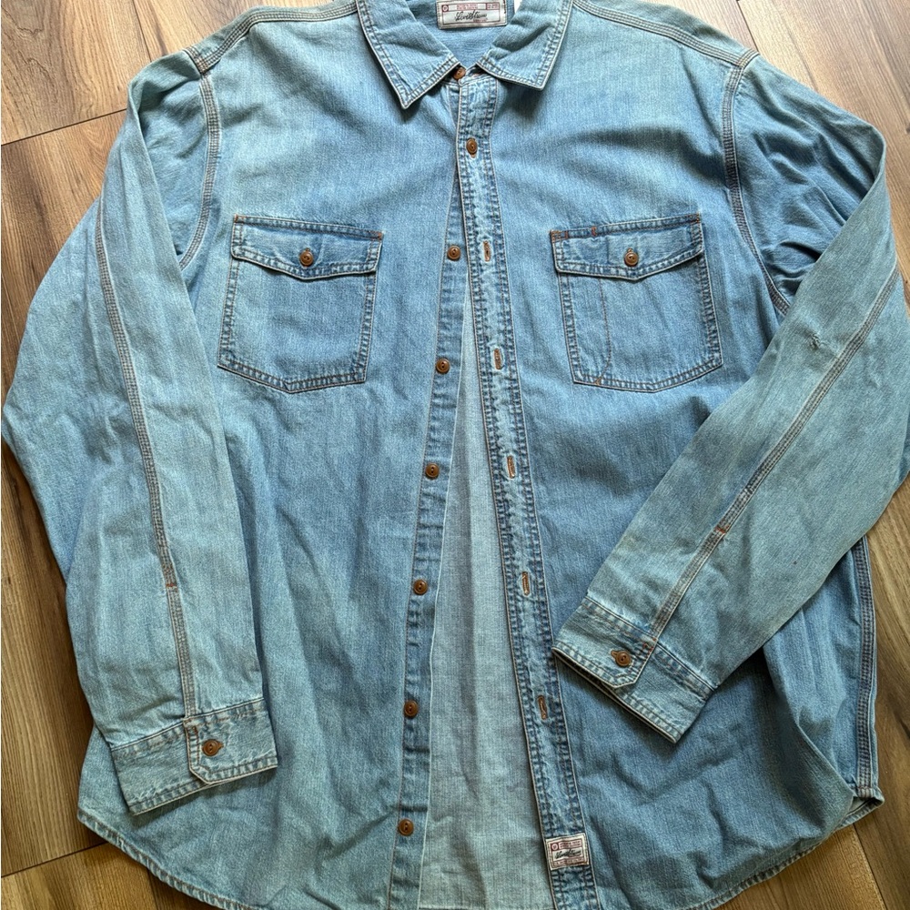 Levi's Blue Denim Casual Button Down Shirt